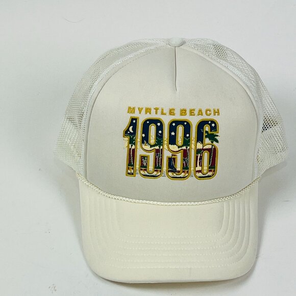 Vintage san Sun Souvenir Florida 1998 Beige Snapback Trucker Adjustable Ball Cap - Picture 1 of 5